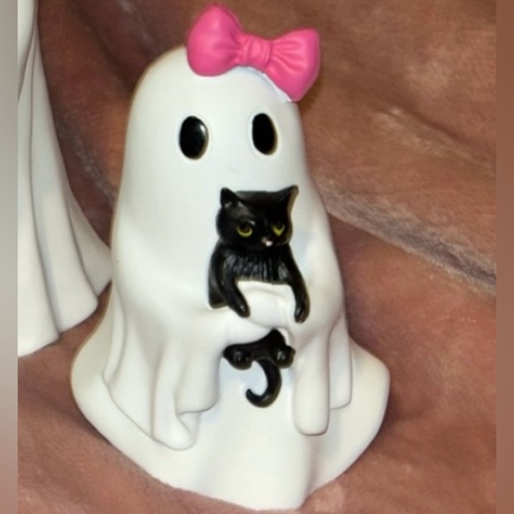 ghost holding cat
